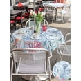 thumbnail image 5 of Outdoor Tablecloths with Umbrella Hole & Zipper, Blue Jellyfish Coastal Round Tablecloth 54 Inch, Beach Nautical Ocean Coral Seahorse Waterproof Table Cloth, Patio/Pool/Picnic Table Covers, 5 of 8