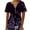 006 Purple, variant on Oplxuo Womens Tshirts Short Rolled Sleeve Pleated Button Down V Neck Casual Dressy Summer Top Business Work Blouses Shirts