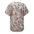 thumbnail image 5 of Tops Para Mujer Blusa Casual Elegante Camiseta de Manga Corta Con Estampado de Cuello en V Causal de Moda Odeerbi  ODB160282, 5 of 5