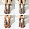 thumbnail image 5 of Stylish Flower Patterned Short Ankle Socks for Women High Stretch Nylon Fabric Thin Silk Hosiery Socks, 5 of 9