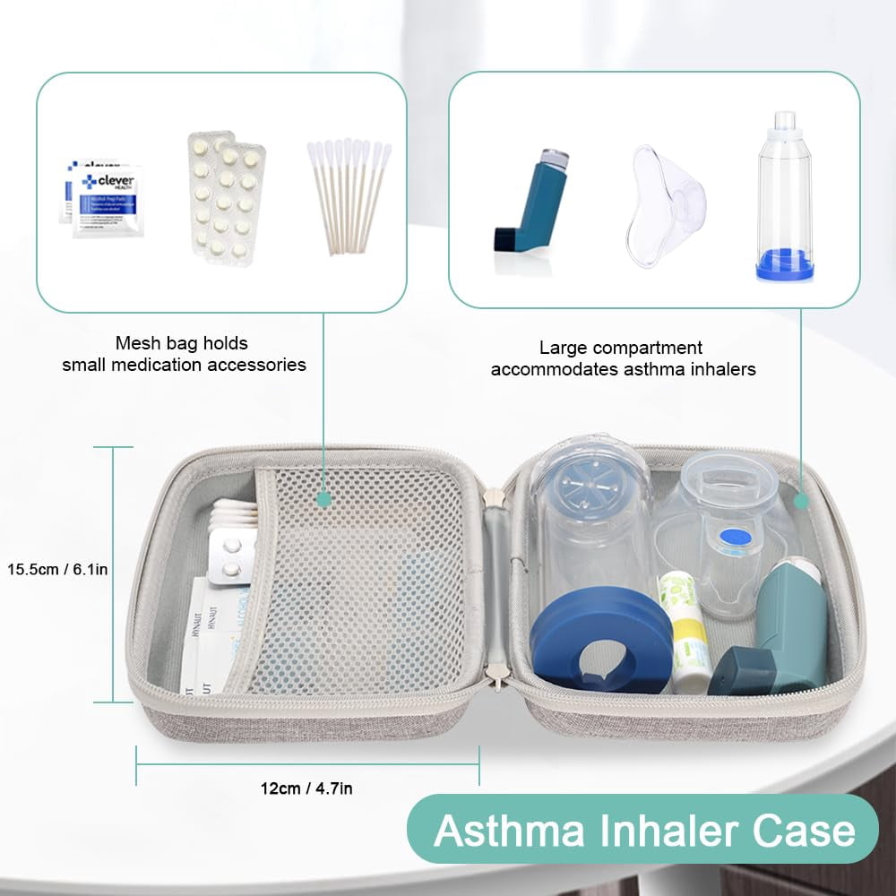 Portable Nebulizer Carrying Case - Travel Medical Bag for Inhaler, Pills & Supplies - Compact & Hard E