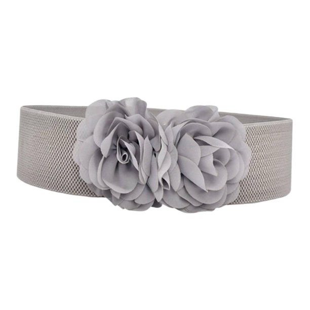 Cinturón ancho para mujer, cinturón tipo corsé, cinturón grueso para blusas y accesorios. Gris