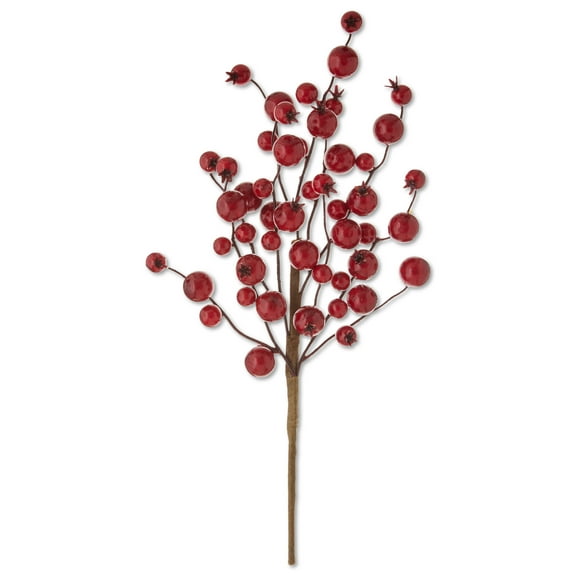 Red Foam Berries Decorative Christmas Pick, 16 in, by Holiday Time