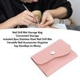 thumbnail image 4 of Bolsa de Perforación de Unas Bolsa de Almacenamiento, Organizador de Taladros de Unas Pu Pun Pink Multi -Propósito Portable 16 Hoyos Probas de Polvo Con 8 Pezas de Taladro de, 4 of 7