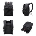 thumbnail image 4 of Multifunctional Computer Waterproof Backpack Men Luxury Student School Bags Casual Pleated Backpacks 15.6 Inches Laptop Bag Pack Big gray, 4 of 6