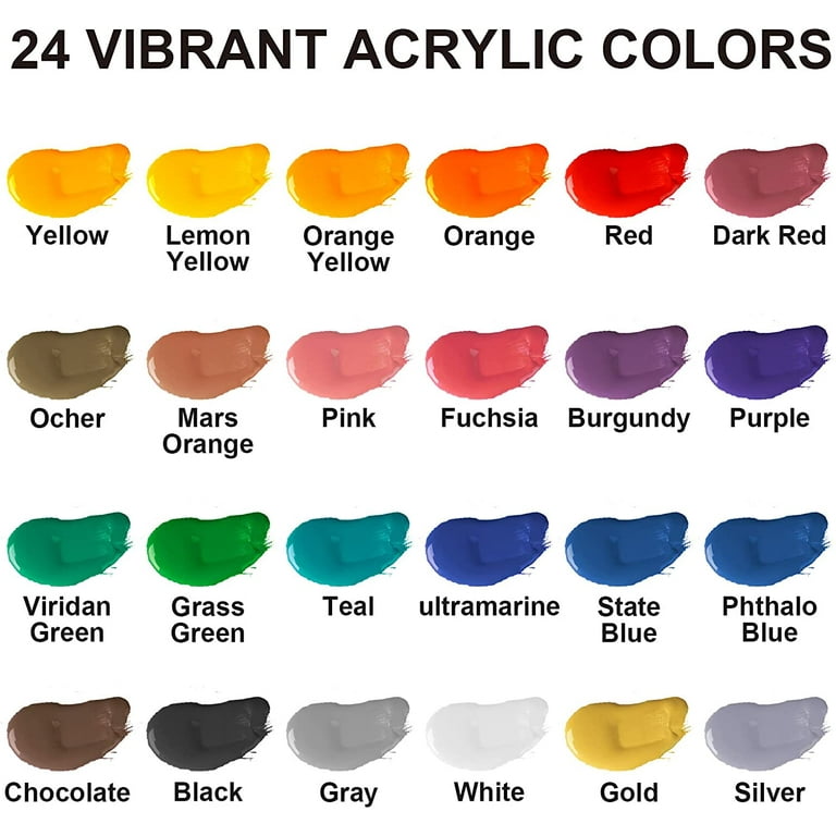  ABEIER Iridescent Acrylic Paint, Set of 18 Chameleon Colors, 2  oz/60ml Bottles, Color-shifting, Non-Toxic, High Viscosity, Blendable,  Paints on Rocks Crafts Canvas Wood, Fabric, Ceramic & Stone : Arts, Crafts 