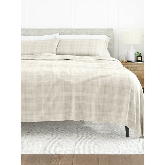 Comfort Canopy - 4 Piece Ray Thatch Patterned Microfiber Bed Sheets for Queen Size Bedding
