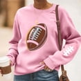 thumbnail image 1 of TaTaai Women Baseball Print Crew Neck Long Sleeve Drop Shoulder Top Hoodie Ladies Spring Autumn Daily Commute Street Wear Soft Comfortable No Fading Machine Washable Stylish Top Gift, 1 of 4