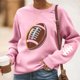 thumbnail image 1 of TaTaai Women Baseball Print Crew Neck Long Sleeve Drop Shoulder Top Hoodie Ladies Spring Autumn Daily Commute Street Wear Soft Comfortable No Fading Machine Washable Stylish Top Gift, 1 of 4