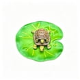 thumbnail image 2 of CQCYD Floating Resin Pond Decor, Lifelike Lotus Leaf Turtle Ornament, Weather-Resistant Courtyard Accent, Decorative Floating Resin Pond Decor for Fish Tank Water Feature and Garden Landscape, 2 of 6