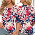 thumbnail image 2 of Hauts pour Femmes 2025 Blouses d'Été Mode Imprimé St. Patrick Style Ethnique Décontracté Imprimé Col Rond Chandail à Capuchon avec Chapeau Blouses pour Femmes Manches 3/4, 2 of 5