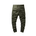 thumbnail image 4 of COSFO Full Tactical Pants for Men Carpenter Taper Green Workwear Solid Comfort Waist Belt Casual Pants for Men, 4 of 9