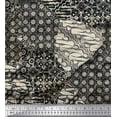 thumbnail image 1 of Soimoi polyester Crepe Fabric Damask Patchwork Print Sewing Fabric Yard 42 Inch Wide, 1 of 3