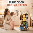 thumbnail image 2 of Doulami Wooden Stuffed Animal Storage, Holds Up to 40 Plush Toys, Vertical Corner Plush Toy Storage with Elastic Straps, Zoo Toy Organizer for Kids Nursery Bedroom Playroom, 2 of 13