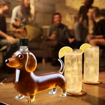 Fmxomd Dachshund Dog Whiskey Bottle, Funny Dog Whiskey Bottle, Animal Whiskey Glass Decanter for Bar Home Office Decor, Unique Whiskey Bottle For Whiskey Lovers & Dog Lovers
