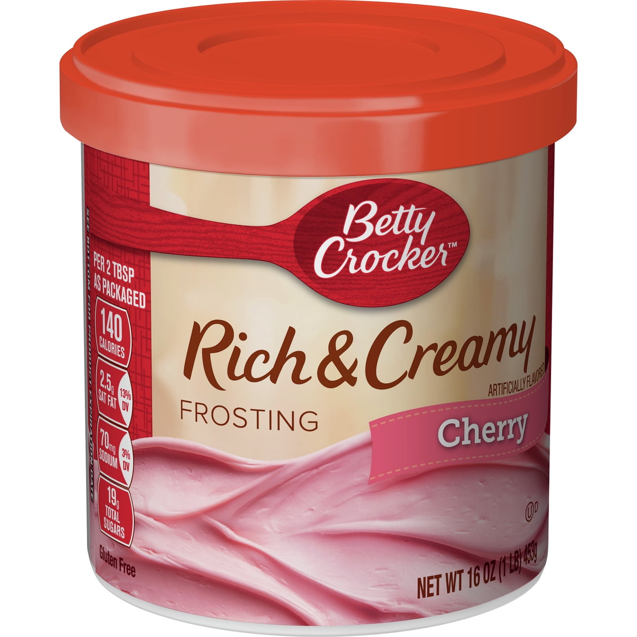 Betty Crocker Rich and Creamy Cherry Frosting, Gluten Free, 16 oz