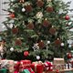 thumbnail image 5 of Adornos navideños, 12 bolas navideñas flocadas, juego de decoración navideña. Diversos estilos de adornos para árboles de Navidad que también se pueden usar para otras fiestas., 5 of 6