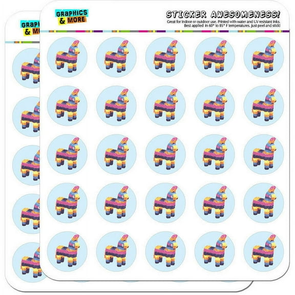 Donkey Pinata Colorful Funny Mexican Fiesta Cinco De Mayo 50 1" Planner Calendar Scrapbooking Crafting Stickers