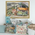 thumbnail image 3 of Designart 'Greek Mountains Landscape Off The Coast Of The Aegean Sea ' Traditional Framed Art Print, 3 of 4