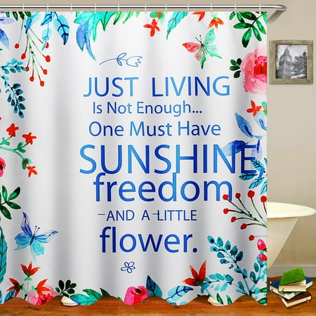 Bath Shower Curtains Waterproof Bathroom Set Sunshine Style Fabric