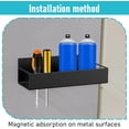 thumbnail image 5 of 6 Pcs Magnetic Spray Can Holder, Magnet Toolbox Holder, Wall Mounted Spray Bottle Rack, Mechanic Paint Can Organizer, Tool Box Storage Rack for Garage Home Workspace (Black), 5 of 7