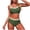 Army Green, variant on Bikinis Sets for Women Solid Backless V-Neck Bikini Bandage Two-Pieces Swimwear Swimsuit with Halter Bras and Briefs Beachwear Set