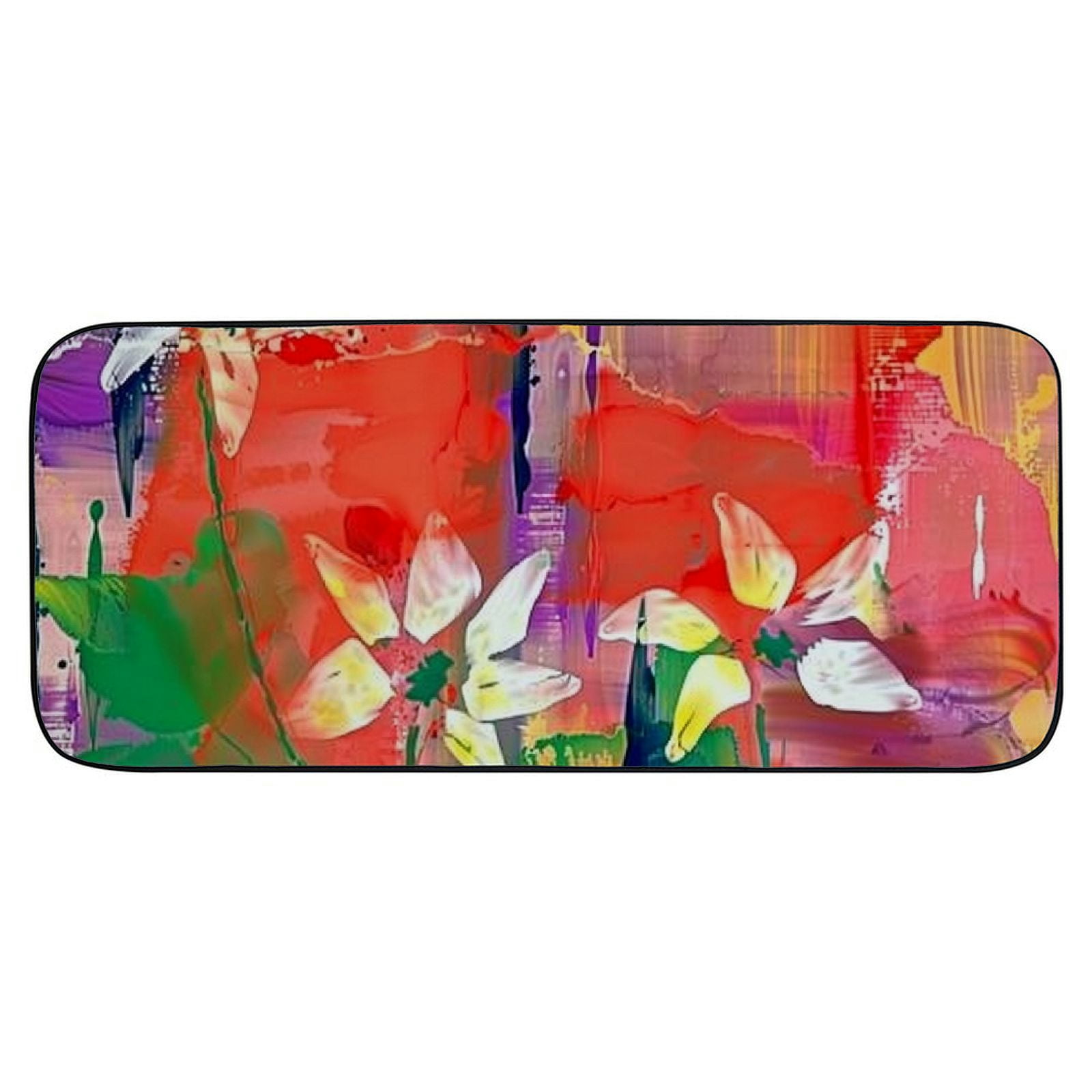 Qinduosi Decorative Door Mat, Door Mat with Non-Slip Rubber Backing, Easy Cleaning, Traps Dirt, Rug for Entry, Patio, Garage - Watercolour Watercolor Painting Paint Ink Blend  19.68*47.24 in