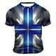 thumbnail image 2 of Mens Camisas de Manga Corta Impresión Casual Deportes Cuello Redondo Blusa, Poliéster Ligero para la Primavera Verano Al Aire Libre Uso Diario, 2 of 4