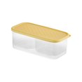thumbnail image 2 of Food Container with Lid Drain Basket Good Sealing 2 Grids Refrigerator Onion Storage Box Kitchen Gadget, 2 of 8