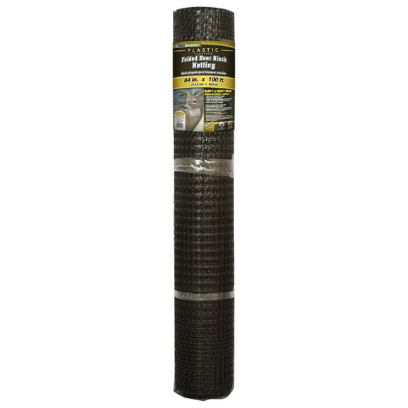 YARDGARD 7 Foot by 100 Foot Black Folded Deer Block Netting