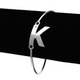 thumbnail image 3 of SuperJeweler K Initial Bangle Bracelets for Women with Cubic Zirconia Accent, 3 of 4
