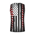 thumbnail image 4 of Wavsuf Men's Print Tank Top Sports Independance Day Crew Neck Sleeveless Casual Black T-shirt Tank Size XL, 4 of 4