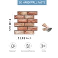 thumbnail image 2 of Triani 10Pcs 3D Waterproof Faux Stone Wall Panels Self Adhesive Interior Wall Decoration for Living Room Kitchen Wall Furniture 30*30cm (Light Red), 2 of 7
