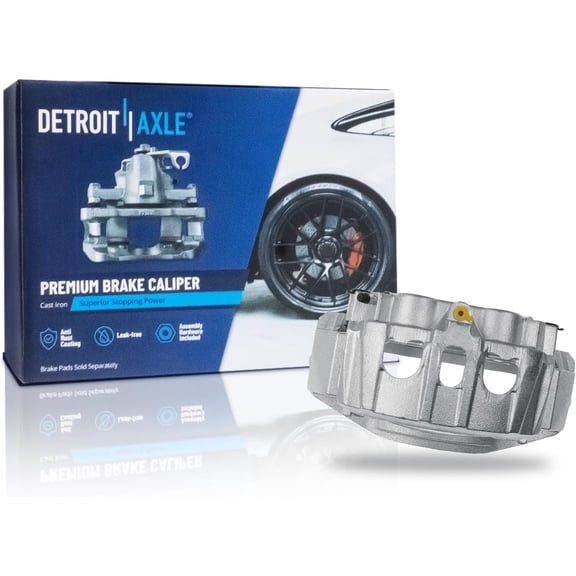 Detroit Axle - Rear Left Brake Caliper with Bracket Replacement for Ford E-150 E-250 E-350 Super Duty Econoline Wagon Van
