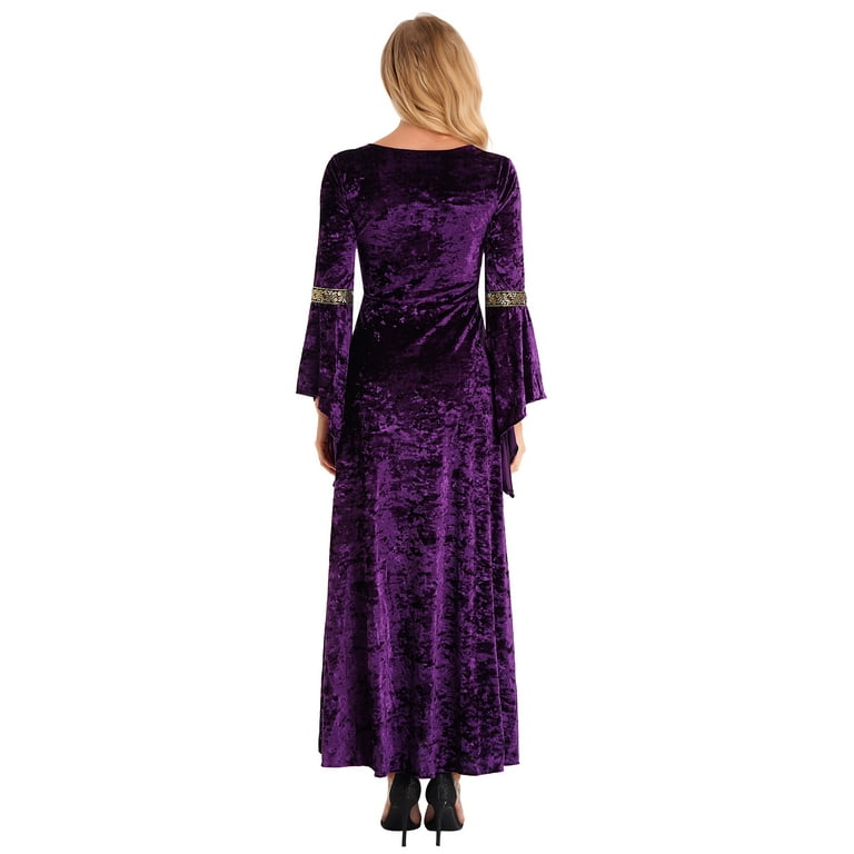 strapless open back dress Kayleigh Floral Midi Dress-Purple, Loose Fit Modest Dress Small / Purple main image 0