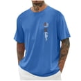 thumbnail image 1 of Tops para hombre, blusas y camisas de cuello redondo y manga corta para hombre, blusas casuales de cuello redondo con estampado de moda para hombre, blusas de cuello redondo y manga corta, camisas par, 1 of 5