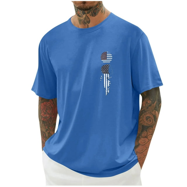 Tops para hombre, blusas y camisas de cuello redondo y manga corta para hombre, blusas casuales de cuello redondo con estampado de moda para hombre, blusas de cuello redondo y manga corta, camisas par