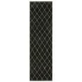 thumbnail image 2 of Woven Trends Marvel - RAY12 - Modern Style, Diamond Pattern, Pet & Family Friendly, Living Room, Dining Room, Office, Low Pile Polyester Area Rug in Black - 6' x 9', 2 of 3