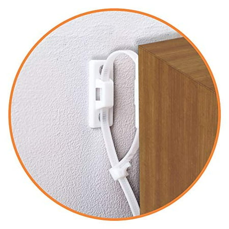 KareKlub Furniture Anchors and Straps (Pack of 6) for Dresser, Bookcase, Shelves and Earthquake Resistant Anti Tip Safety for Child, Pet and Baby Proofing