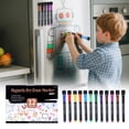 thumbnail image 1 of LSLJS Magnetic Dry Wipe Whiteboard Markers 12 Count Colorful Fine Tip Thin Dry Wipe Markers With Eraser for Home Office School Supplies 10ml, 1 of 9