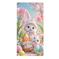 thumbnail image 2 of EWASWON Easter Door Curtain Extra Wide 70x35 Inch Easter Door Cover for Front Door, Spring Wall Hanging & Party Backdrop Decor, Easy to Install Holiday Decoration, 2 of 6