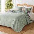 thumbnail image 3 of Greenland Home Jasmin - Vintage Boho - Cotton-Rich Quilt Set, Jade, 3-Piece King/Cal King, 3 of 7