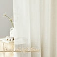 thumbnail image 7 of NICETOWN Linen Semi Sheer Curtains for Bedroom, Grommet Flax Linen Curtains Light Filtering Window Treatments, Linen, 52"x 63", 2 Panels, 7 of 7