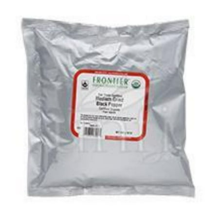 1 Lb Pepper Frontier Herb Pepper - Organic - Fair Trade Certified - Black - Medium Grind - Bulk - 1 lb ()