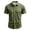 Army Green-A-80611aa, variant on S-4XL Mens Button Up Shirts Short Sleeve Collared V Neck Mens Dress Shirt Summer Business Casual Red Mens Shirts Casual