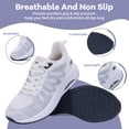 thumbnail image 5 of MAFEKE Women's Arch Support Walking Shoes Orthotic Lightweight Breathable Sneakers for Plantar Fasciitis,White Size 11, 5 of 9