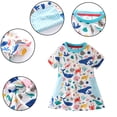 thumbnail image 2 of Esaierr Robes pour Filles 2-7 Ans, Robes d'Été à Manches Courtes pour Bébé, Col Rond en Coton Doux, 2 of 9
