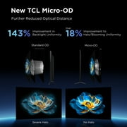 TCL 85 Class QM6K Series QD-Mini LED QLED 4K UHD HDR Smart Google TV (جديد 2025) - 144 هرتز، Dolby Atmos Onkyo Audio، نظام التحكم Halo - 85QM6K