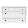 thumbnail image 4 of Tcbosik 10 Drawer Dresser for Bedroom, Modern Chest of Drawers, Clothes Storage Organizer for Closet, Hallway, Living Room, Antique White, 4 of 9