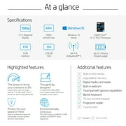 HP Envy 13 FHD, i5-1135G7, 8GB RAM, 256 GB SSD, Silver, Windows 10, 13-ba1047wm